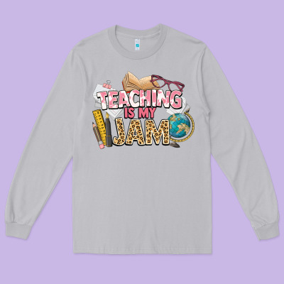 Teaching Is My Jam Teacher School Long Sleeve Tee Designed By Nancycooperartshop
