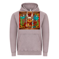 Vintage Zinc western christmas reindeer Vintage Hoodie - Jasminsmagicworld