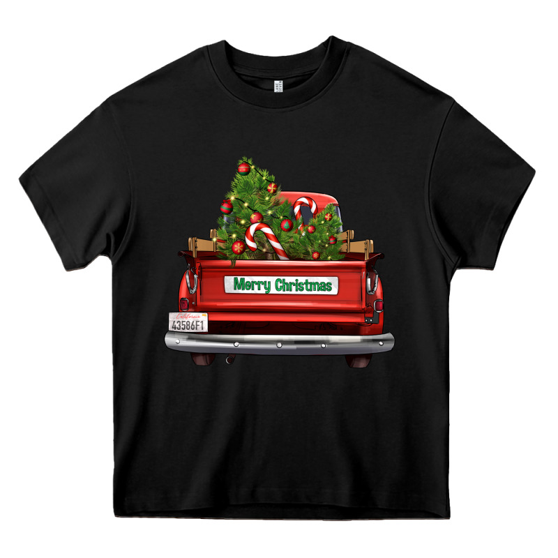 Christmas Trees Truck Heavy Core Tee by FaDigitalArtStudio | Teevron