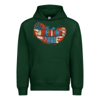 Forest Green American junkie 4th of july Urban Hoodie - FaDigitalArtStudio