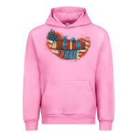 Fuchsia Pink American junkie 4th of july Urban Hoodie - FaDigitalArtStudio