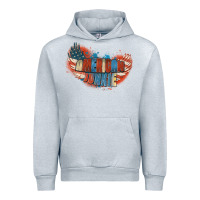 Heather Grey American junkie 4th of july Urban Hoodie - FaDigitalArtStudio