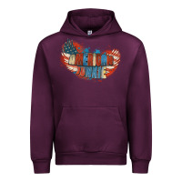 Mauve Wine American junkie 4th of july Urban Hoodie - FaDigitalArtStudio