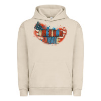 Pigment French Oak American junkie 4th of july Urban Hoodie - FaDigitalArtStudio