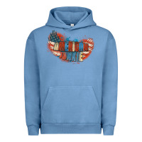 Pigment Pebble Blue American junkie 4th of july Urban Hoodie - FaDigitalArtStudio