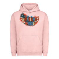 Pigment Salmon American junkie 4th of july Urban Hoodie - FaDigitalArtStudio