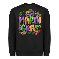 Black mardi gras Heavyweight Sweatshirt - MaliasSmallBusiness