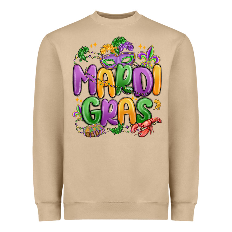 Mardi Gras Heavyweight Sweatshirt by MaliasSmallBusiness | Teevron