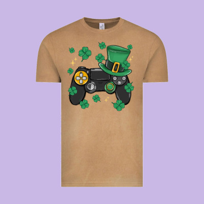 Video Game St Patricks Day Vintage Tee Designed By Maliassmallbusiness