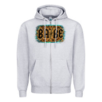 Heather Grey Leopard Pattern Babe Tried Zipper Hoodie - Bettercallsaul