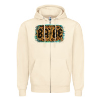 Sandshell Leopard Pattern Babe Tried Zipper Hoodie - Bettercallsaul