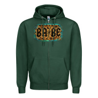 Sports Green Leopard Pattern Babe Tried Zipper Hoodie - Bettercallsaul