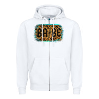 White Leopard Pattern Babe Tried Zipper Hoodie - Bettercallsaul