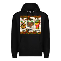 Black peace love juneteenth Premium Hoodie - TumblerDesignByShophia