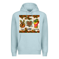 Blue Mist peace love juneteenth Premium Hoodie - TumblerDesignByShophia
