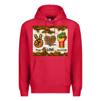 Cardinal peace love juneteenth Premium Hoodie - TumblerDesignByShophia