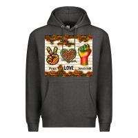 Charcoal Heather peace love juneteenth Premium Hoodie - TumblerDesignByShophia