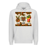 Dove Grey peace love juneteenth Premium Hoodie - TumblerDesignByShophia
