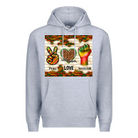 Heather Grey peace love juneteenth Premium Hoodie - TumblerDesignByShophia
