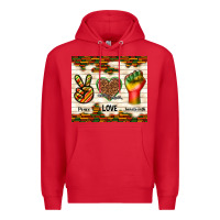 Red peace love juneteenth Premium Hoodie - TumblerDesignByShophia