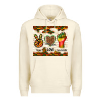 Sandshell peace love juneteenth Premium Hoodie - TumblerDesignByShophia
