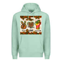 Seafoam peace love juneteenth Premium Hoodie - TumblerDesignByShophia