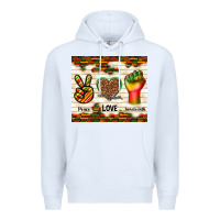White peace love juneteenth Premium Hoodie - TumblerDesignByShophia
