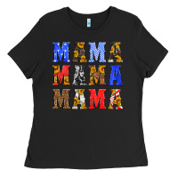 Black mama american flag 4th of july Ladies Tee - HRA Design Shop