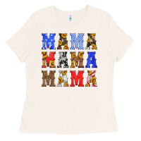 Bone mama american flag 4th of july Ladies Tee - HRA Design Shop