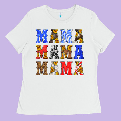 Mama American Flag 4th Of July Ladies Tee Designed By Hra Design Shop