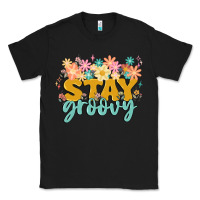 Black stay groovy Classic Tee - MaliasSmallBusiness