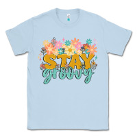Dusty Blue stay groovy Classic Tee - MaliasSmallBusiness