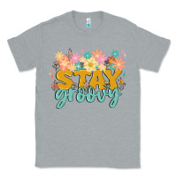 Heather Grey stay groovy Classic Tee - MaliasSmallBusiness