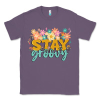 Lavender stay groovy Classic Tee - MaliasSmallBusiness