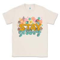 Natural stay groovy Classic Tee - MaliasSmallBusiness