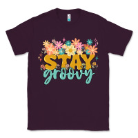 Plum stay groovy Classic Tee - MaliasSmallBusiness