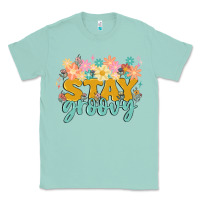 Seafoam stay groovy Classic Tee - MaliasSmallBusiness