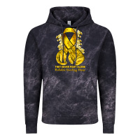 Cloud Black they never fight alone yellow ribbon with boxing g Vintage Hoodie - NancyCooperArtShop