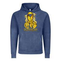 Vintage Denim they never fight alone yellow ribbon with boxing g Vintage Hoodie - NancyCooperArtShop