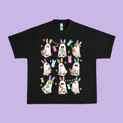 Bunny Ghost Urban Heavy Tee Designed By Maliassmallbusiness