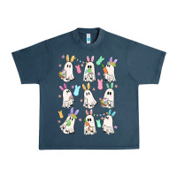 Midnight Navy bunny ghost Urban Heavy Tee - MaliasSmallBusiness