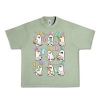 Oil Green bunny ghost Urban Heavy Tee - MaliasSmallBusiness