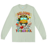 Matcha welcome back to school with school bus Long Sleeve Tee - NancyCooperArtShop