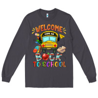 Smoke welcome back to school with school bus Long Sleeve Tee - NancyCooperArtShop