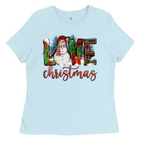 Baby Blue love christmas Ladies Tee - FaDigitalArtStudio