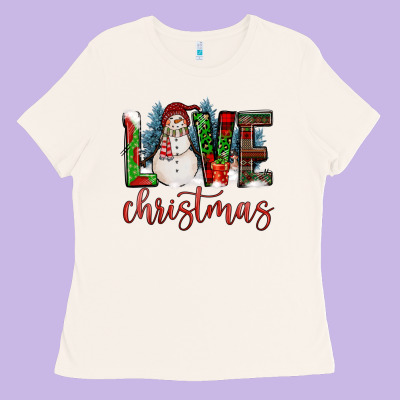 Love Christmas Ladies Tee Designed By Fadigitalartstudio