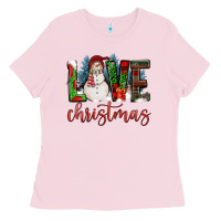 Bubblegum Pink love christmas Ladies Tee - FaDigitalArtStudio