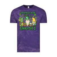 Cloud Purple shamrock with my gnomies Vintage Tee - MaliasSmallBusiness