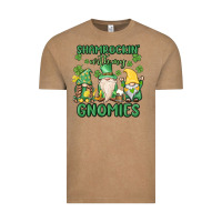Vintage Coffee shamrock with my gnomies Vintage Tee - MaliasSmallBusiness
