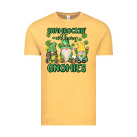 Vintage Mustard shamrock with my gnomies Vintage Tee - MaliasSmallBusiness